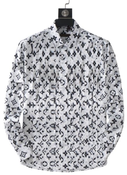 Mens Shirt Luxurys Designers Menswear Casual bussiness Shirtsa Classic Man Dress Shirts Men Long Sleeve Brand Fashion Spring M-3XL #99