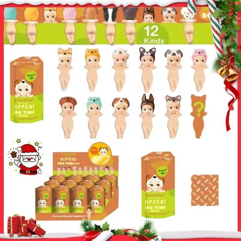 Angel Blind Box Dog Time Hipper Series Lucky Pomeranian Anime Figures Ornaments Phone Dolls Christmas Children Toys Gift L250613