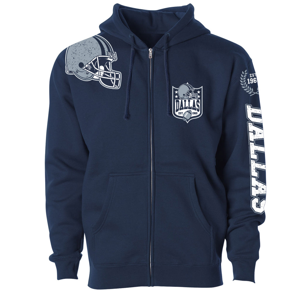Football Home Team Zip-up Hoodie - Dallas - Navy - 2XL