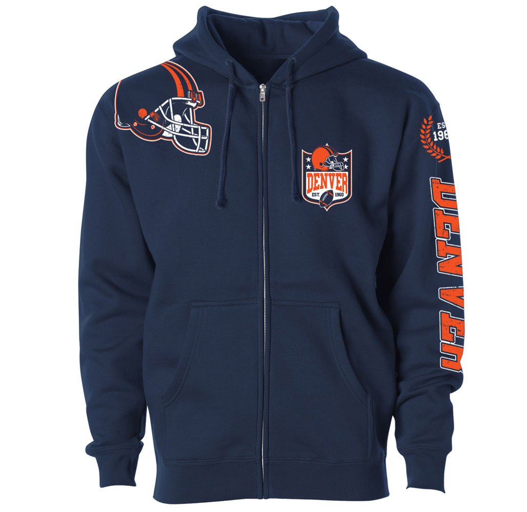 Football Home Team Zip-up Hoodie - Denver - Navy - M