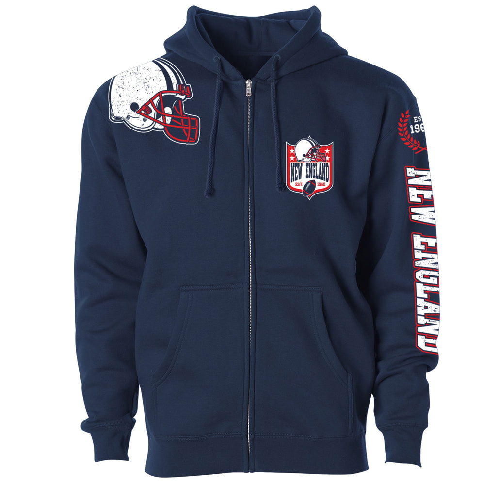 Football Home Team Zip-up Hoodie - New England - Navy - S