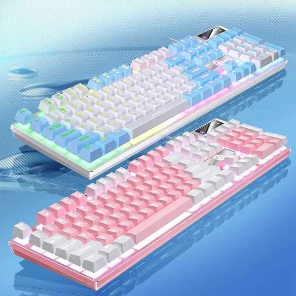 YINDIAO Keyboard Gaming Wired Laptop Desktops PC Computer Office Accessories Low Profile Gamer Keyboards With NumpadXJ241225