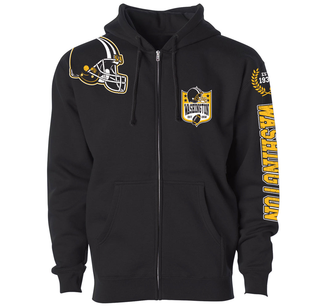 Football Home Team Zip-up Hoodie - Washington - Black - L