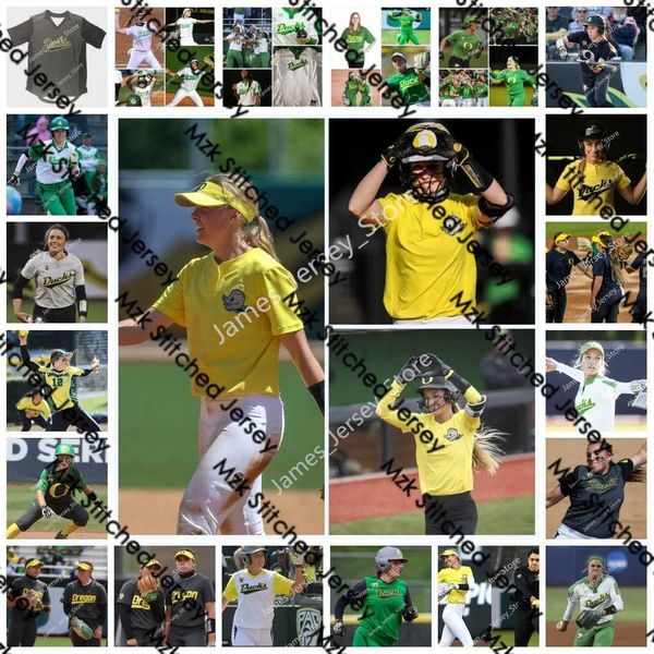 Custom Oregon Ducks UO College Stitched softball Baseball Jersey 6 GABBY HERRERA 7 KARISSA ORNELAS 8 HANNAH GALEY 9 ALLISON BENNING 11 TERRA