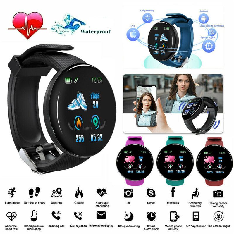 Men Women Smart Fiess Tracker with Blood Pressure Monitor Sports Watch