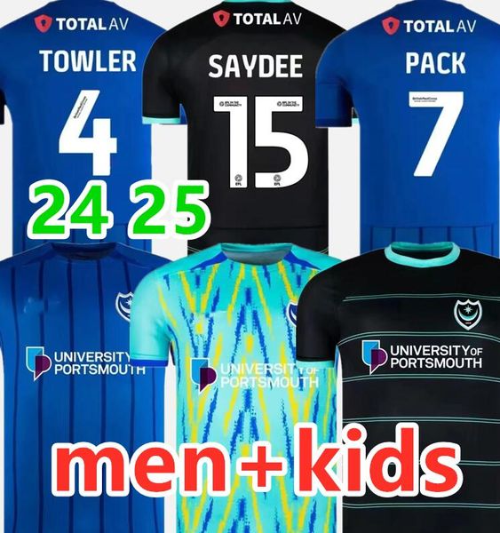 2024 2025 Portsmouth FC soccer jerseys 24 25 SILVERA WILLIAMS LANG MCLNTYRE BISHOP LANE POOLE Portsmouth jersey football shirts Mens Kids Ki