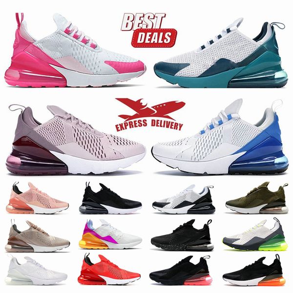 2025 Designer Sports 270 270s Running Running Homens Mulheres Triplas Atmosfera Branca Branca Chaques Chaques ósseos de alta qualidade 27c T