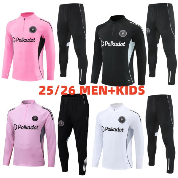 2025 2026 inters Miamis soccer tracksuit suit messis Soccer men kids 2025 2026 MATUIDI HIGUAIN football shirts TRAPP windbreak training sportswear