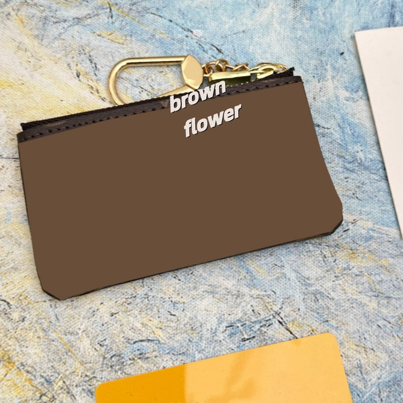 Genuine Leather Luxurys Designers Fashion Men Women&#039;s Card Holders Black Lambskin Mini Wallets Coin Purse Pocket Interior Slot