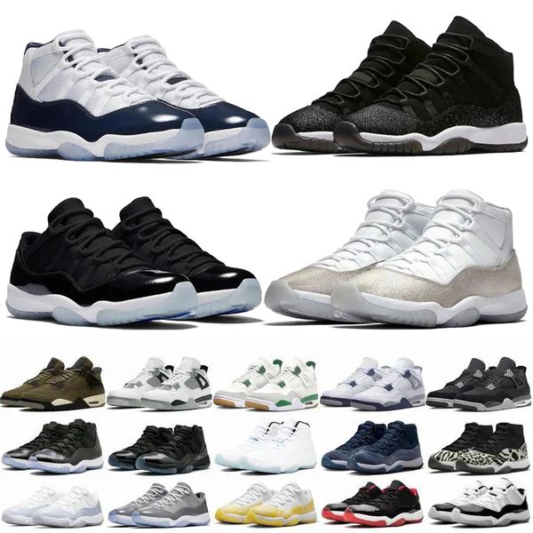 Basketball Shoes Mens ao ar livre Trianers Militar Black Sail Olive Fire Canário Red Creno cinza 11 Altos tênis femininos de alto nível