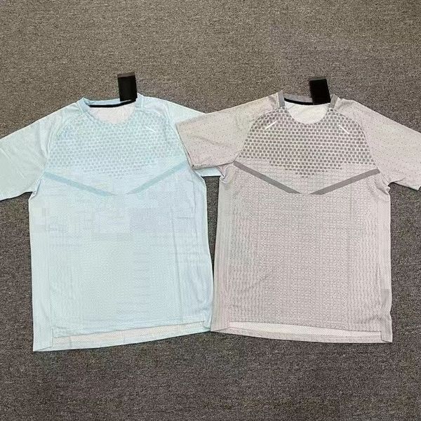 Mens tech t shirts quick drying summer ice silk t-shirt mesh sport jumper gym basketball tee soccer jersey running training sportswear refle