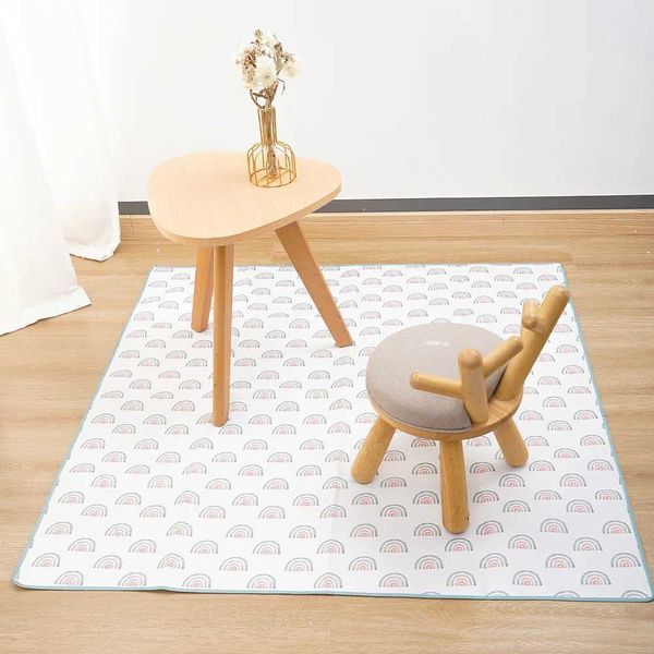 Play Mats Splat Mat for Under High Chair-Arts-Crafts Washable Waterproof Anti-Slip Floor Splash Mat Portable Baby Play Mat