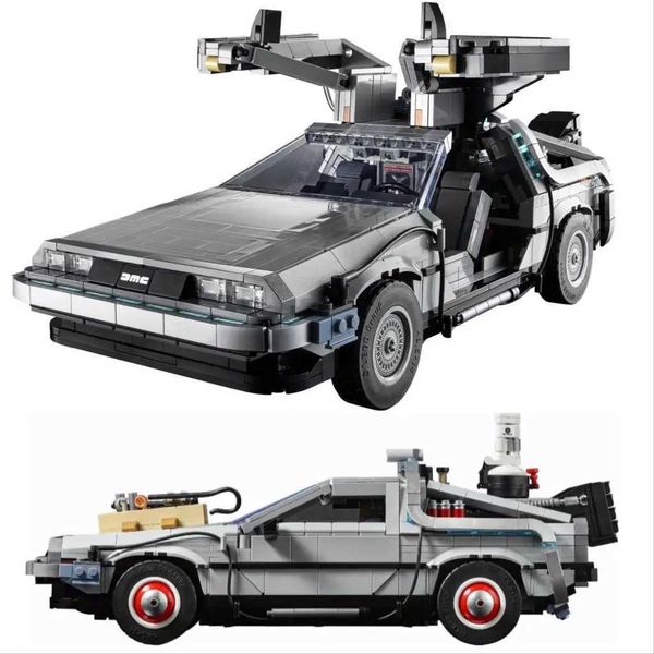 Blocks Back To The Future DeLoreaned Racing Car DMC-12 Time Machine 10300 Creative Expert Moc Brick Technical Model Building Blocks ToyY2411