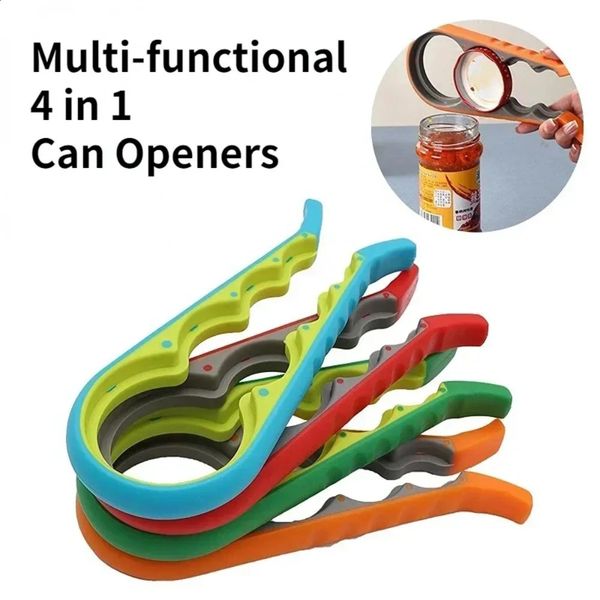 4in1 Jar Openers Can Bottle Opener Beer Wine Lid Poratble Outdoor Party Bar Tools Multifunctional Kitchen Accessories 240824