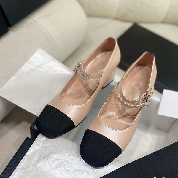 Classic Monk Strap Heeled 2025 Womens High Heel Mary Jane Dress Shoes Vintage Loafers Leisure Shoe