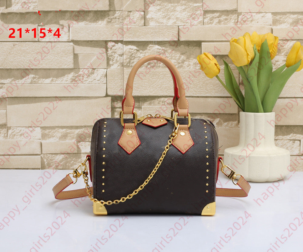 Designer Chain Pillow Bags Womens Luxury Shoulder Speedys bag Handbag Leather Sacoche Crossbody Messenger Tote Purse Fashion Hobos Satchels ladies T