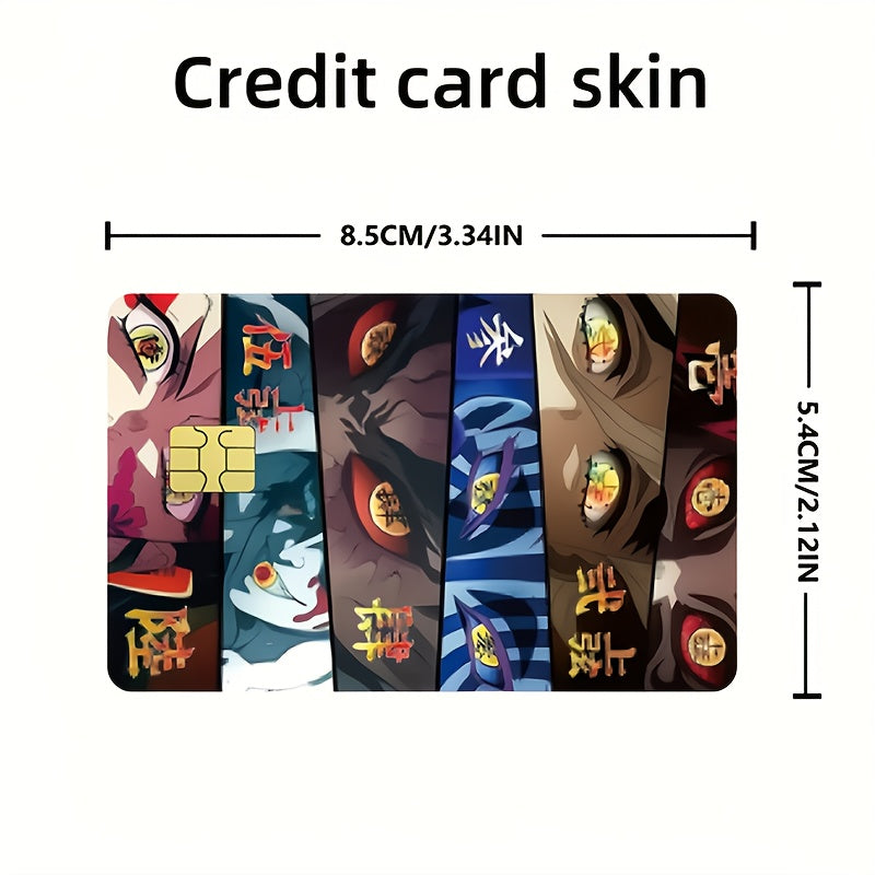 TEMU Anime Style Pattern Credit Card Sticker - Suitable For Ebt, Transit Cards, Keys, Debit Cards, Bank Card Protective Film, Bubble-free, High