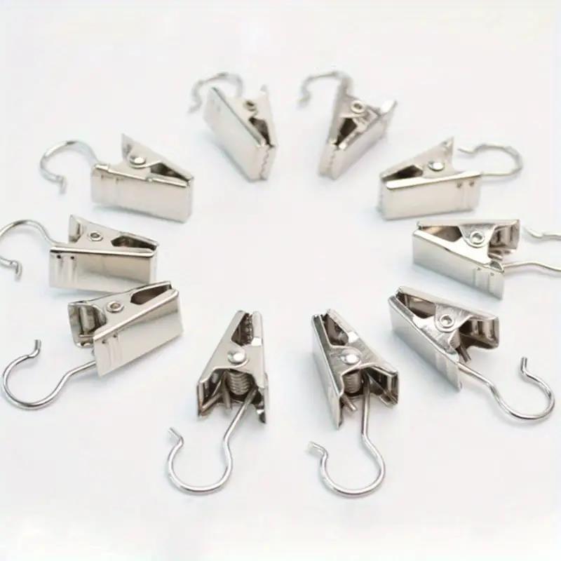 TEMU 20pcs Curtain Clips Household Decorative Hooks Curtain Buckles Metal Curtain Hooks Curtain Installation Accessories
