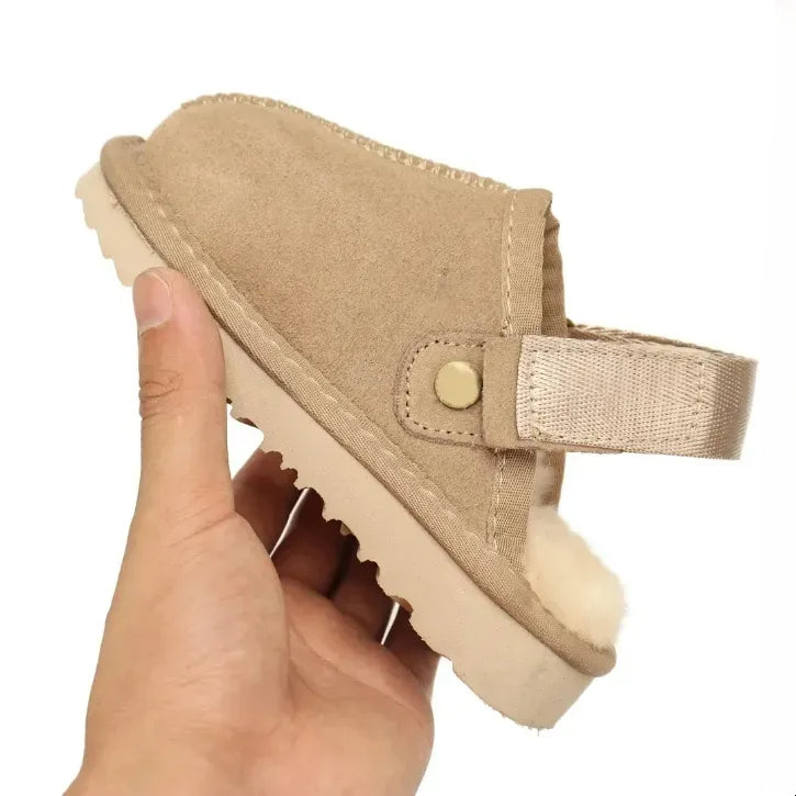 Kids Toddler Clogs Funkette Slippers Baby children Classic boots Ultra Mini Baby Clogs Soft Sheepskin Shearling in Goldenstar Style