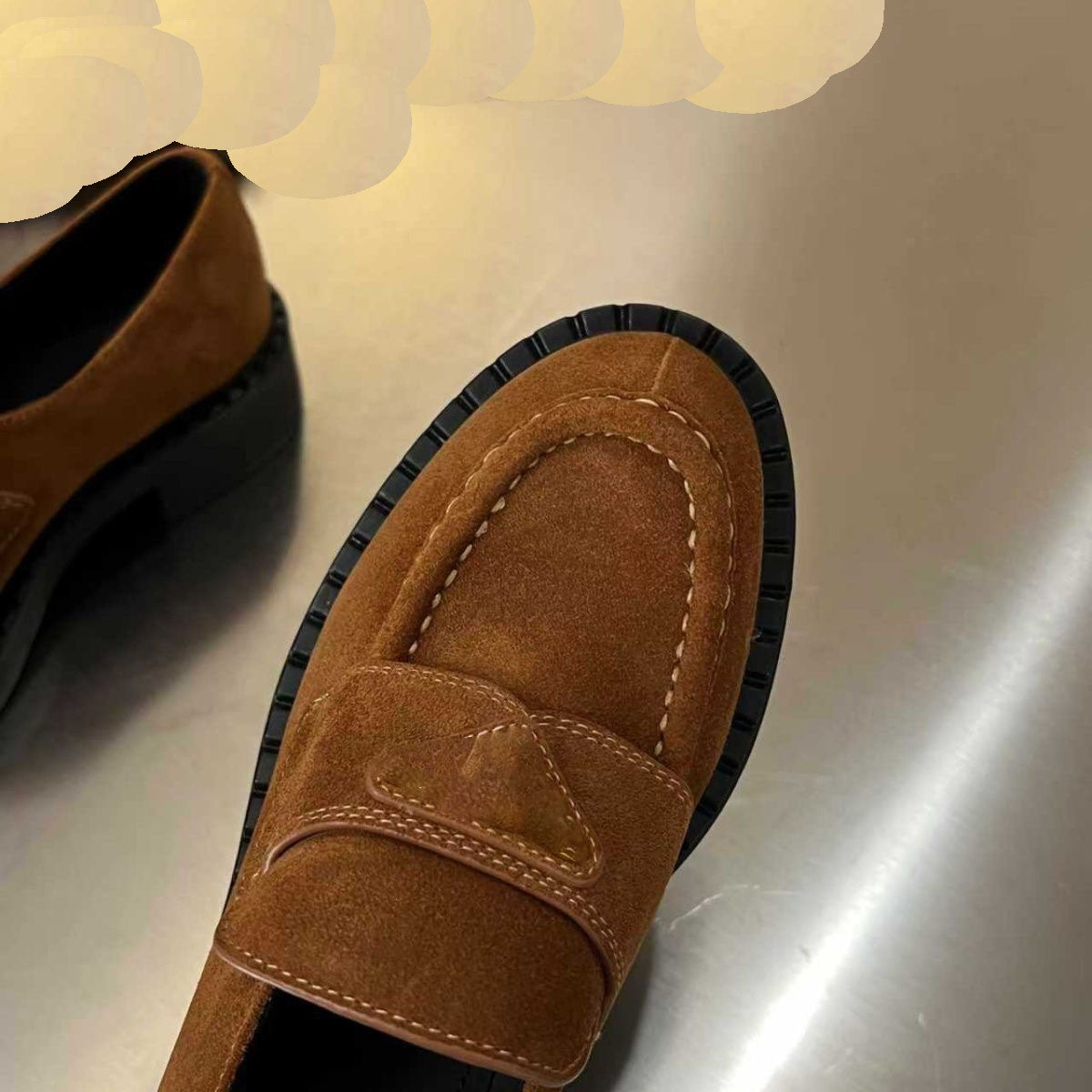 Thick soled black low heeled outdoor sports shoes suitable for men&#039;s and women&#039;s casual shoes, calf leather sports shoes, size 35-45