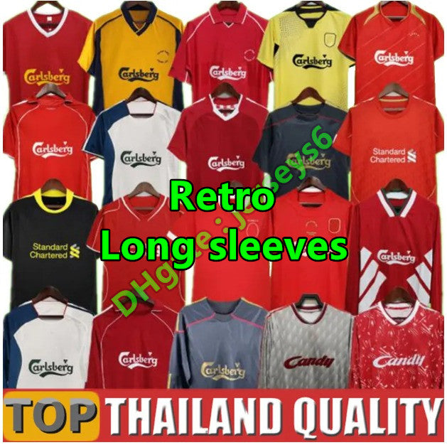 Best 85 86 DALGLISH RUDDOCK Retro Soccer Jerseys 93 97 McMANAMAN Goalkeeper 04 05 08 09 10 MASCHERANO long sleeve Football Shirt vintage classic