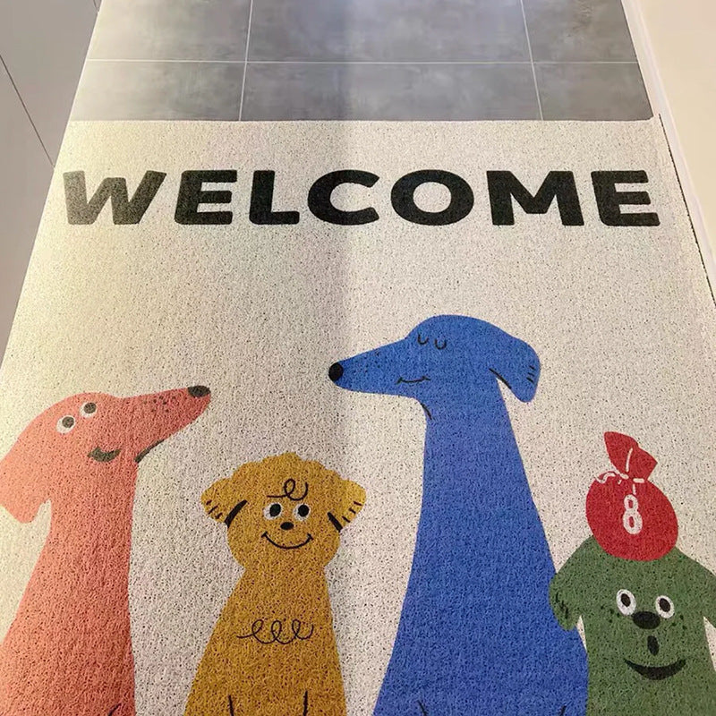 Cartoon Entrance Floor Mats Floor Mats Wire Ring Porch Wear-resistant and Dirt-resistant Entrance Door Easy To Care for Foot Mats