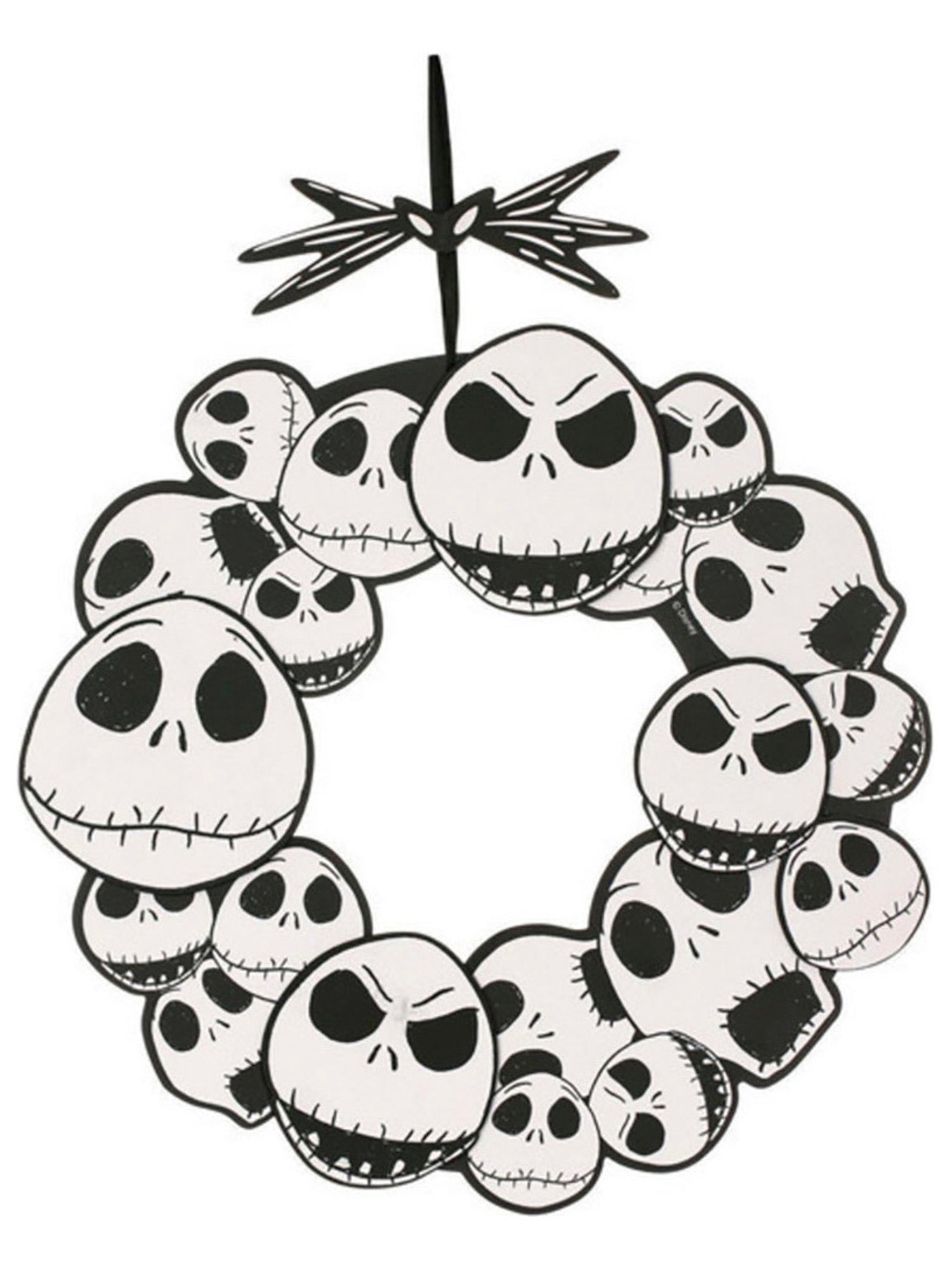 17 Inch The Nightmare Before Christmas Jack Skellington Wreath Window Wall Decor