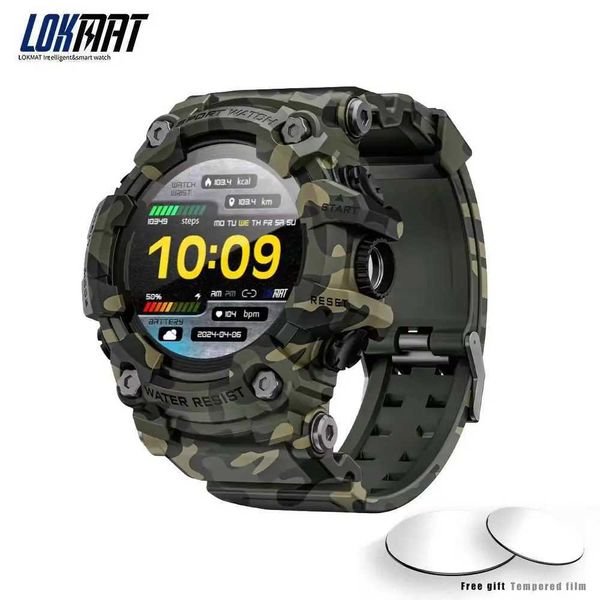 High Quality LOKMAT ATTACK-GT Upgrade Sport Smart Watch Waterproof BT Calls Rugged Smartwatches Flashlight Fitness Tracker for Phone O241213