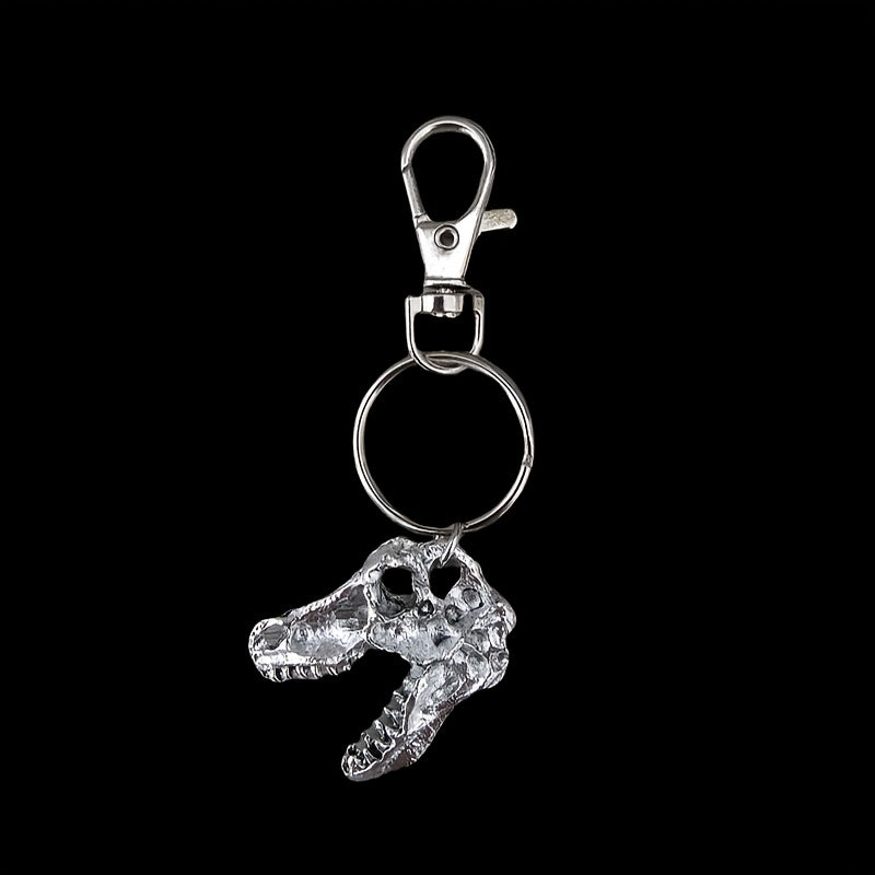 TEMU 1pc Dinosaur Skull Keychain - Stylish Alloy Key Ring With Detailed Design, Backpacks & Accessories, Dinosaur Decor