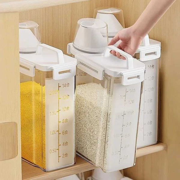 Food grade five and impurity grain box r-bucket storage sealed tank kitchen utensil Y241104