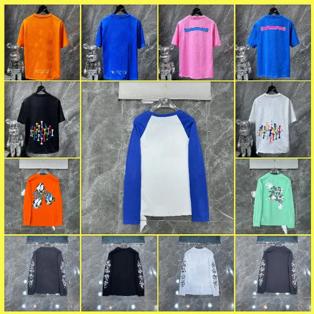 Mens Womens Designers T Shirts summer Loose Fashion Chrome Tops Man Tees Cotton Casual Printed High Street Luxurys Clothing t shirt