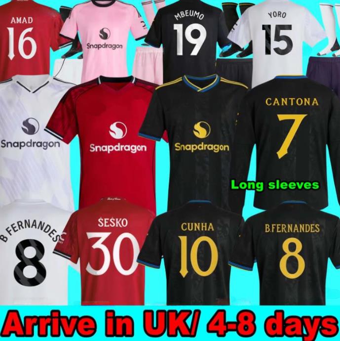 25 26 unitedmanchesteer Soccer Jerss GARNACHO HOJLUN MARTINEZ CASEMIRO UTD Retro Football Shirt Tracksuit men kids kit 2025 MAINOO ZIRKZEE Pre match