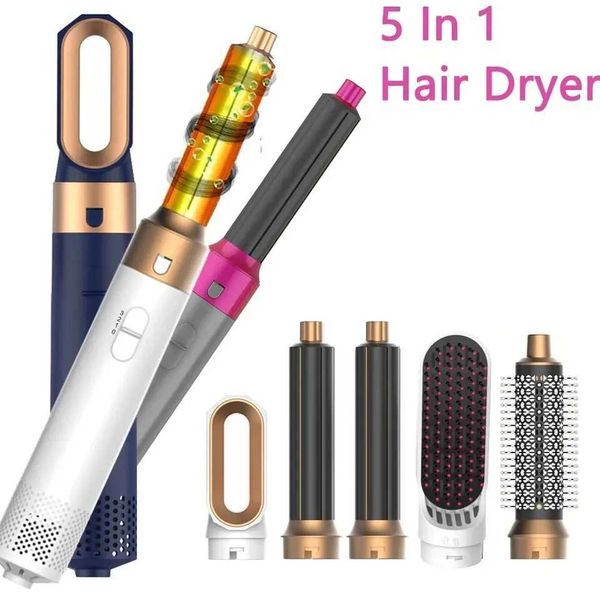 5 in 1 hair dryer Hair Curler Set Upgraded Negative ions Hair Dryer Hot Comb Brush Curling Iron Air wrapsXJ241780