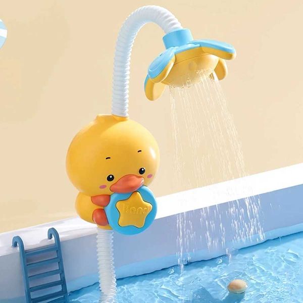 Baby Bath Toys Baby shower toy with water spray duck flower model rotary bait electric shower water spray swimming baby shower CL250113