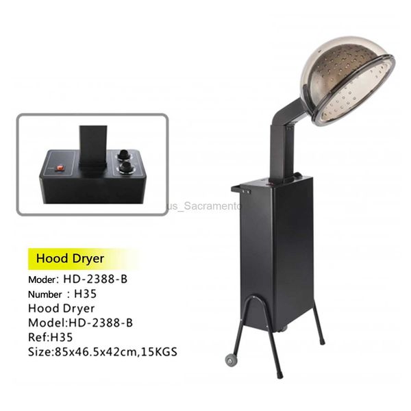Hair Dryers Standing Professional Hair Adjustable Conditioning Hooded Box Dryer with Detachable Wheels 240329