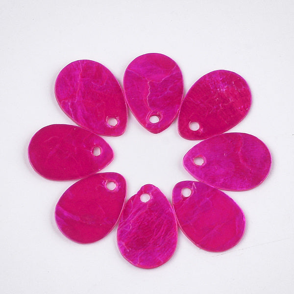 Sprühlackierte Capiz Muschel Charms