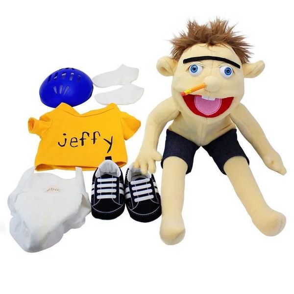 Puppets Dolls Big Jfy Boy Hand Soft Police Talk Party Props Christmas Doll Plush Toy Puppet Childrens Gifts WX5.31