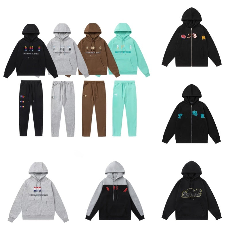 Trapstarly Tracksuit SweatPants Set Joggers Sportswear Tracksuit Sweatsuit Trap Pullover Long Sleeve Towel Embroidery High Quality Shooters Tracksui