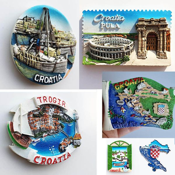 Fridge Magnets Croacia Magnet Kroatie Tourist Souvenirs Mediterranean Malta Poland Magnetic Refrigerator Stickers Croatia Map Home Decor 230