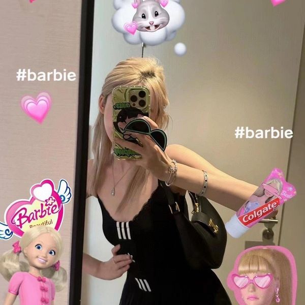 2024 women dress collar plus-size dress women&#039;s new summer ballet short sleeve spaghetti strap solid color T-shirt midi dresses skirt