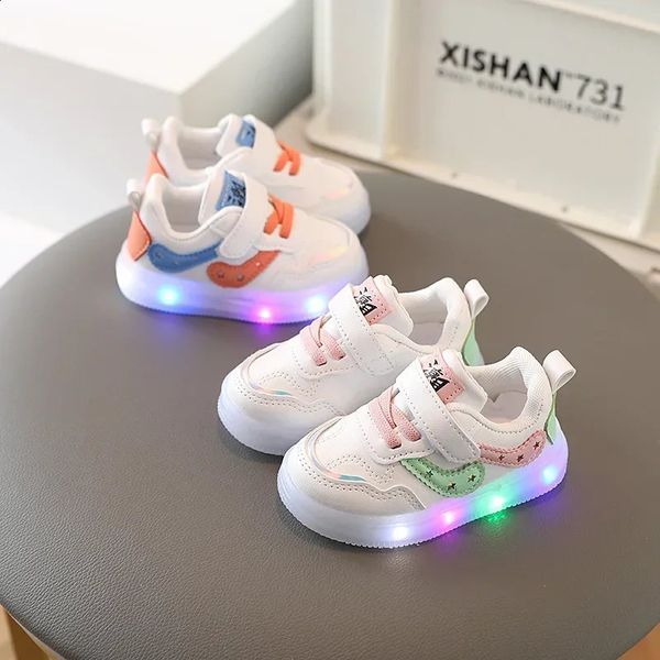 Tenis Children Led Shoe Boys Girls Lighted Sneakers Glowing Shoe for Kids Soft Soled Breathable Casual Infant Toddler Baby Shoes 250115