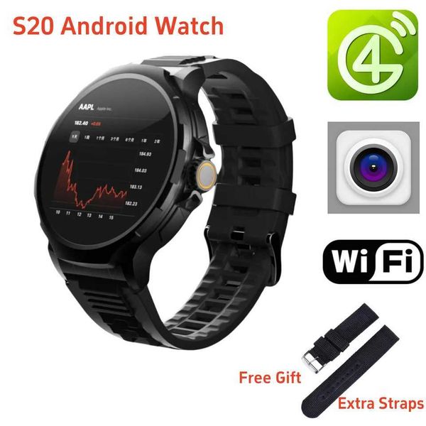 Smart Watches 4G full network S20 smartwatch Android 4G 18inch spherical screen highdefinition display 8GB128GB GPS WIFI 4G call 5MP camera