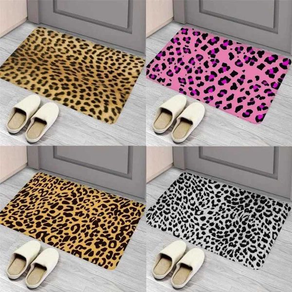 Leopard Cow Print Floor Mat Entrance Door Mat Nordic Style Home Doormat Bathroom-Toilet Mats Bedroom Hotel Decor MatXJ241101