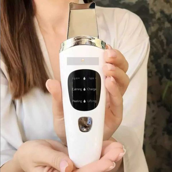 Electric Face Scrubbers Skin Scrubber Ultrasonic EMS Ion Exfoliating Device Cleanser Blackhead Remover Pores Cleaning Comedone Extractor Car