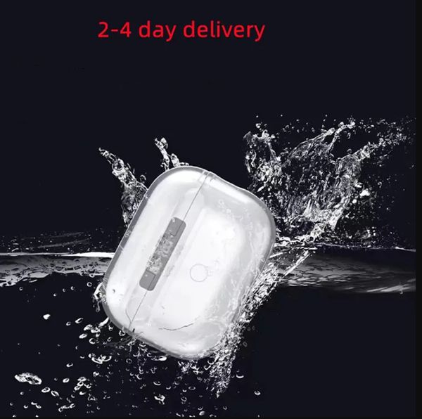 For Airpods pro 2 2nd generation air pods 3 airpod Headphone Accessories Solid transparent Silicone Cute Protective Earphone Cover Box Shock