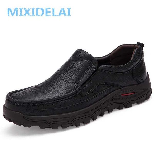MIXIDELAI Big Size 38-48 Mens Dress Italian Leather Shoes Luxury Brand Mens Loafers Genuine Leather Formal Loafers Moccasins MenC250123
