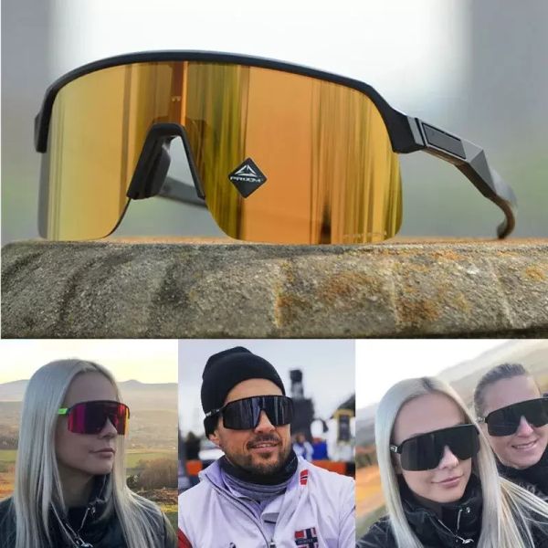 Cycling Sunglasses Bike Eyewear Full Frame TR9O Black Polarized 3 Lens Windproof Outdoor Bike Sport Women men Sunglasses 3PCS Lens Model 946