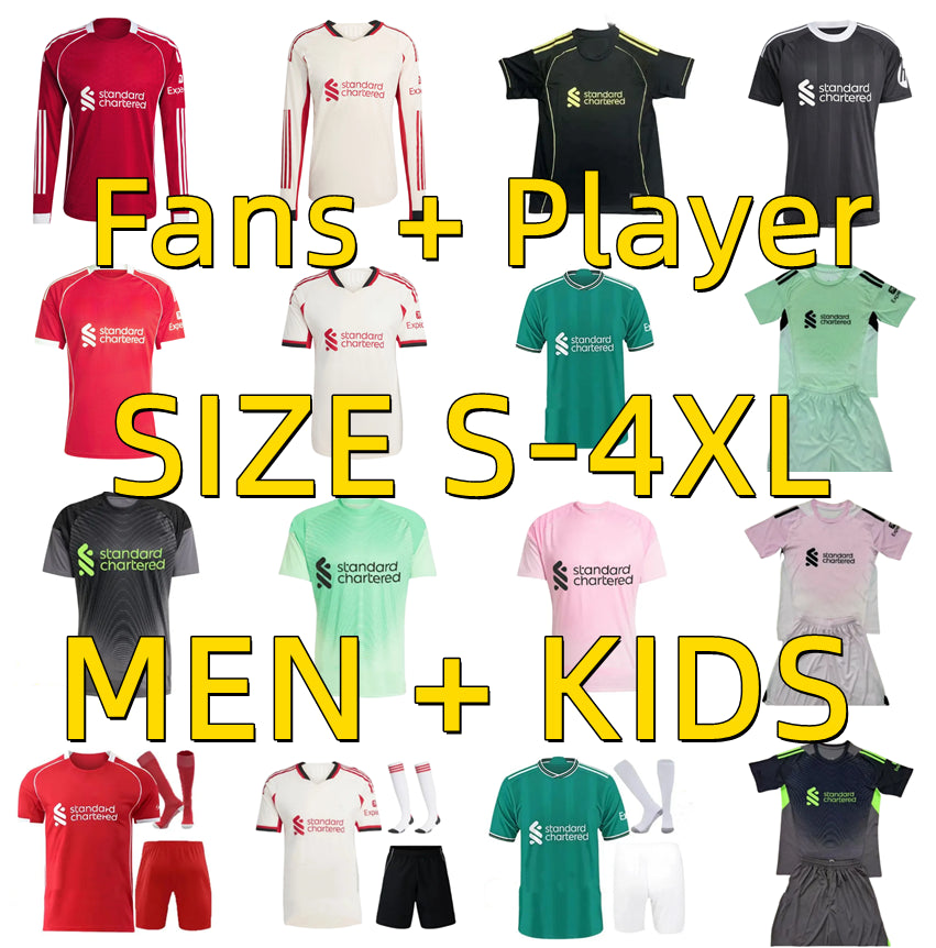 25 26 FRIMPONG EKITIKE WIRTZ Isak soccer jerseys jerseys 2025 2026 MAC ALLISTER GAKPO SZOBOSZLAI A.BECKER Darwin SALAH football shirts Men kids Kits