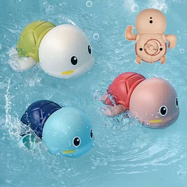Spinning Top 1-6PCS Baby Bath toys water chain clock bath cute swimming turtle toys childrens swimming pool beach toys kids bathroom toys H2