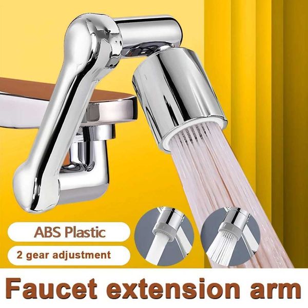 1080 Universal Rotation Faucet Extender Sprayer Head Kitchen Robot Arm Extension Faucets Mixer Aerator Bubbler Water Tap NozzlC241211
